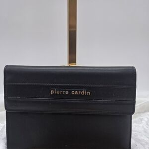 Pierre Cardin Black Leather Women's Wallet With Free Jewelry